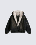 Vintage Distressed Hooded Jacket