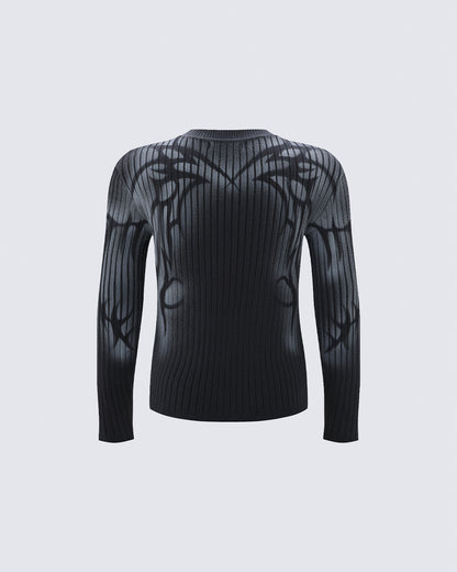 GRYFT Gothic Graphic Sweater
