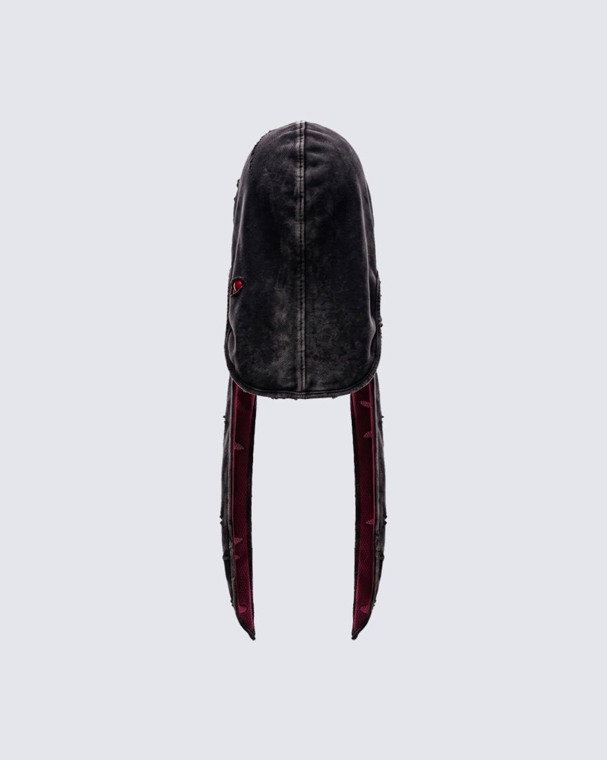 GRYFT RED RUST Series | Distressed-Effect Hooded Balaclava