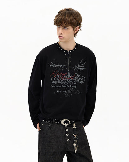 GRYFT Gothic Zipper Studded Tee