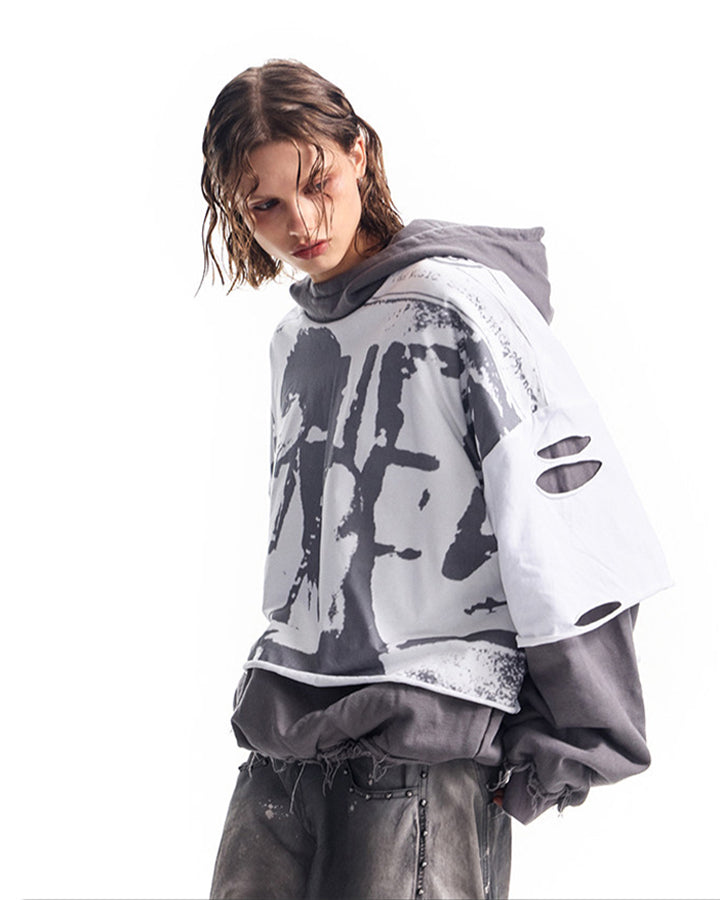 GRYFT Grunge Layered Hoodie