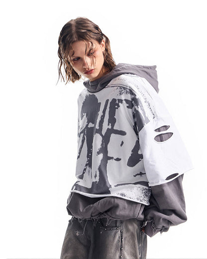 GRYFT Grunge Layered Hoodie