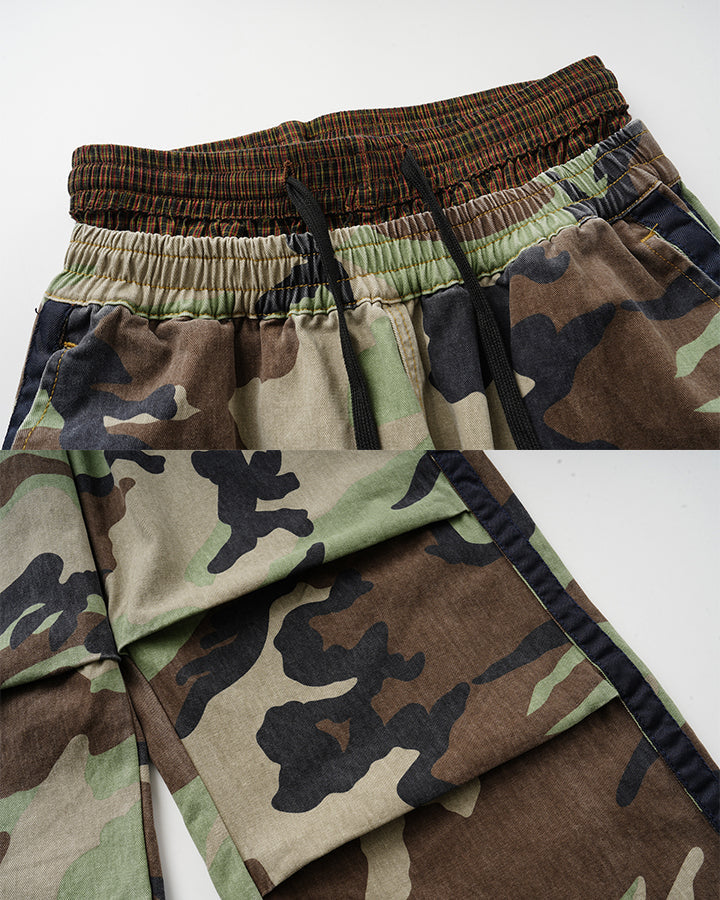 GRYFT Utility Double Waist Camo Cargo Pants