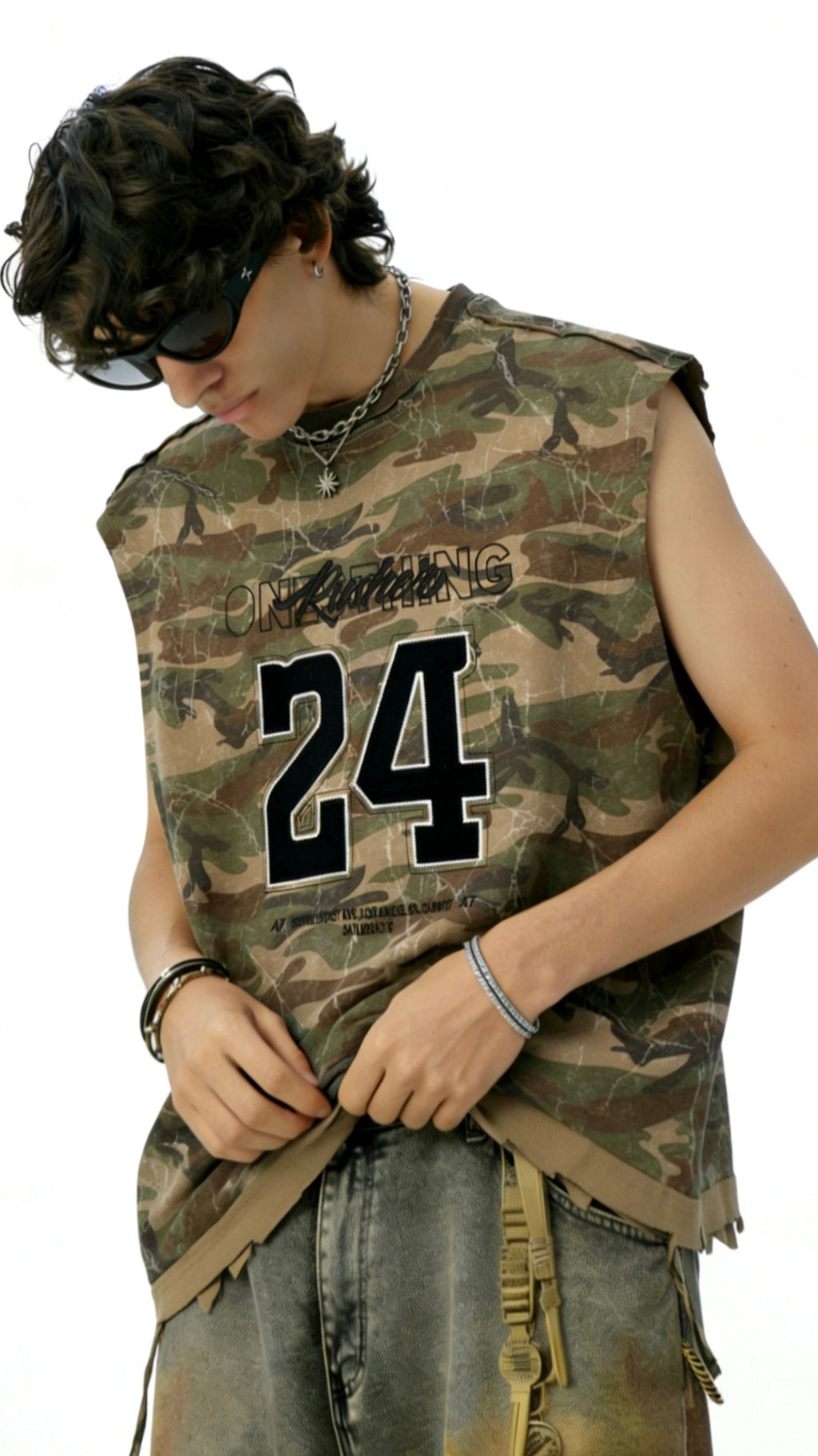 Vintage Camo Number Vest