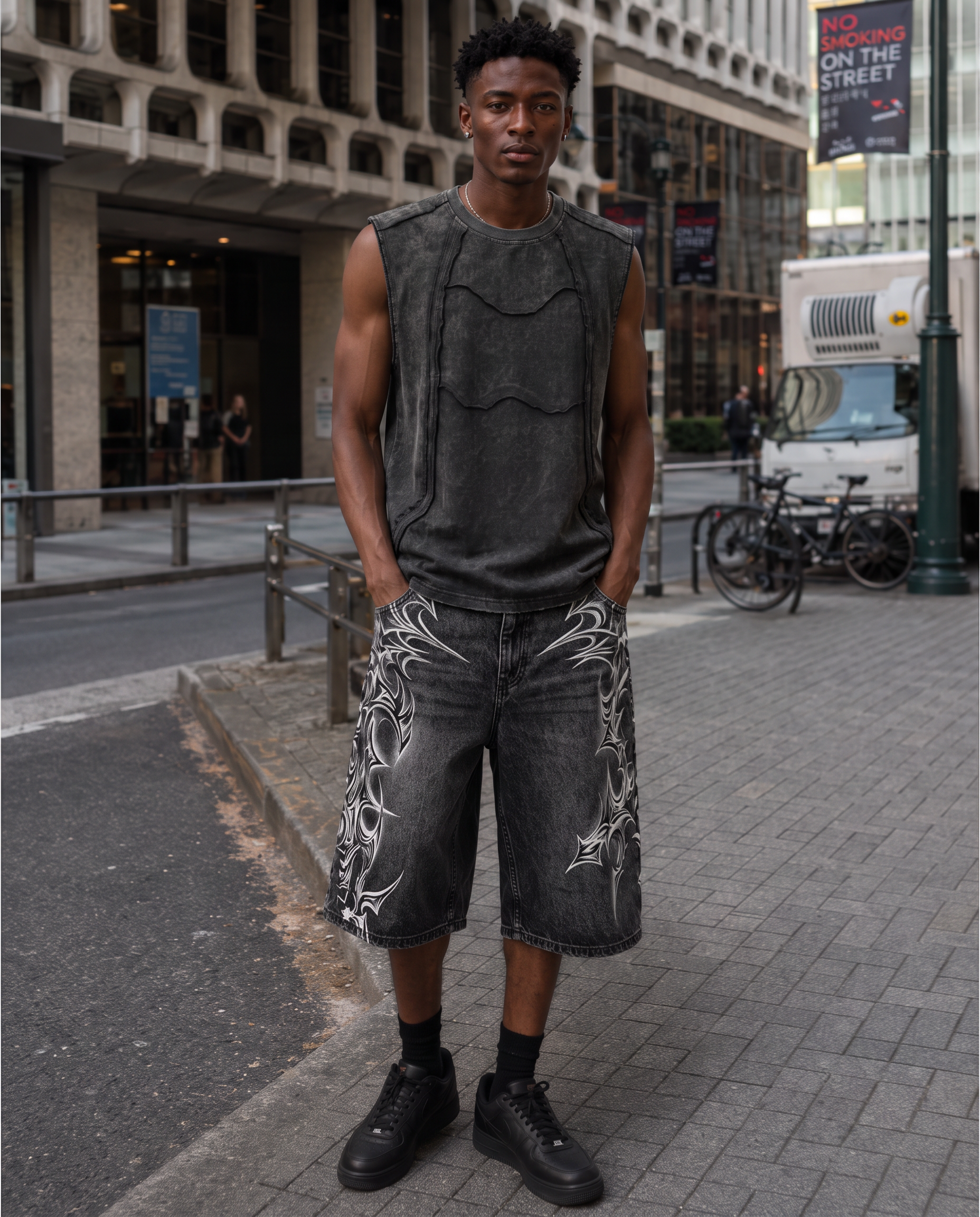 GRYFT Retro Frayed Sleeveless Vest