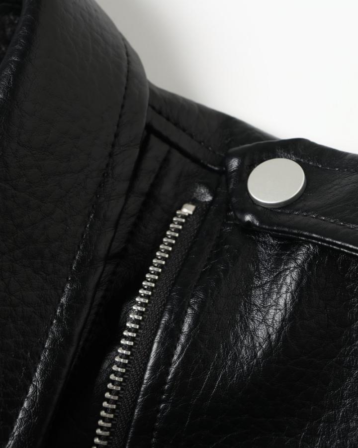 Asymmetric Zip Faux Leather Jacket