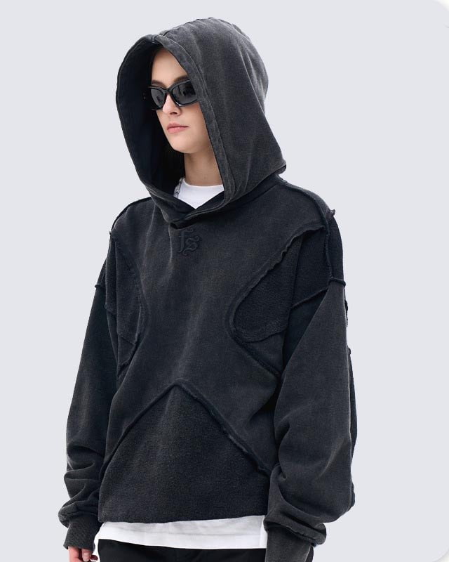 GRYFT Unisex Deconstructed Design Hoodie