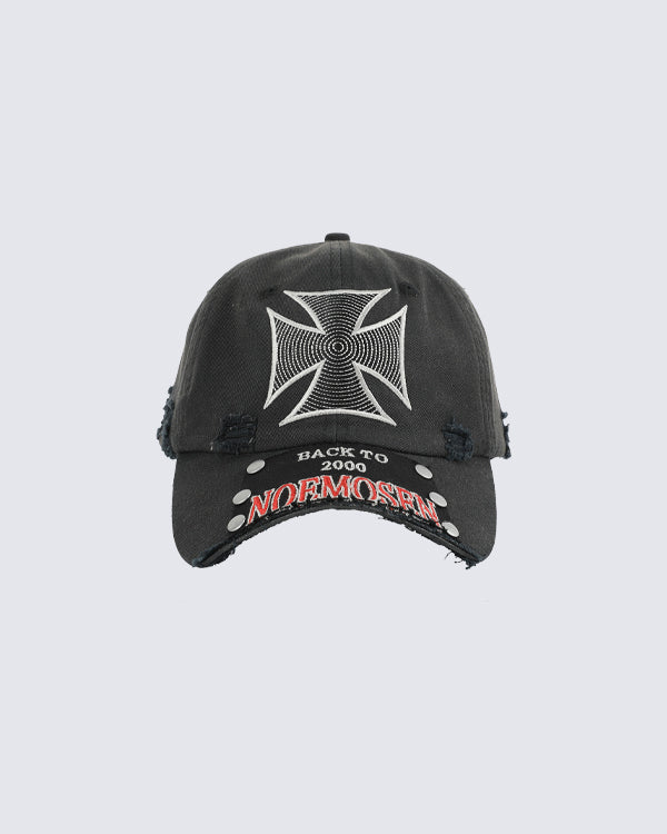 New Vintage Cross Stud Baseball Cap