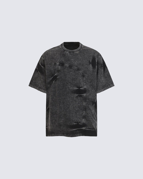 American Vintage Washed Patchwork Short Sleeve T