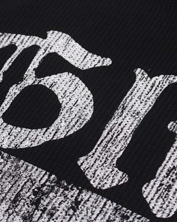 American Vintage-Style Rivet-Detail Graphic T-Shirt