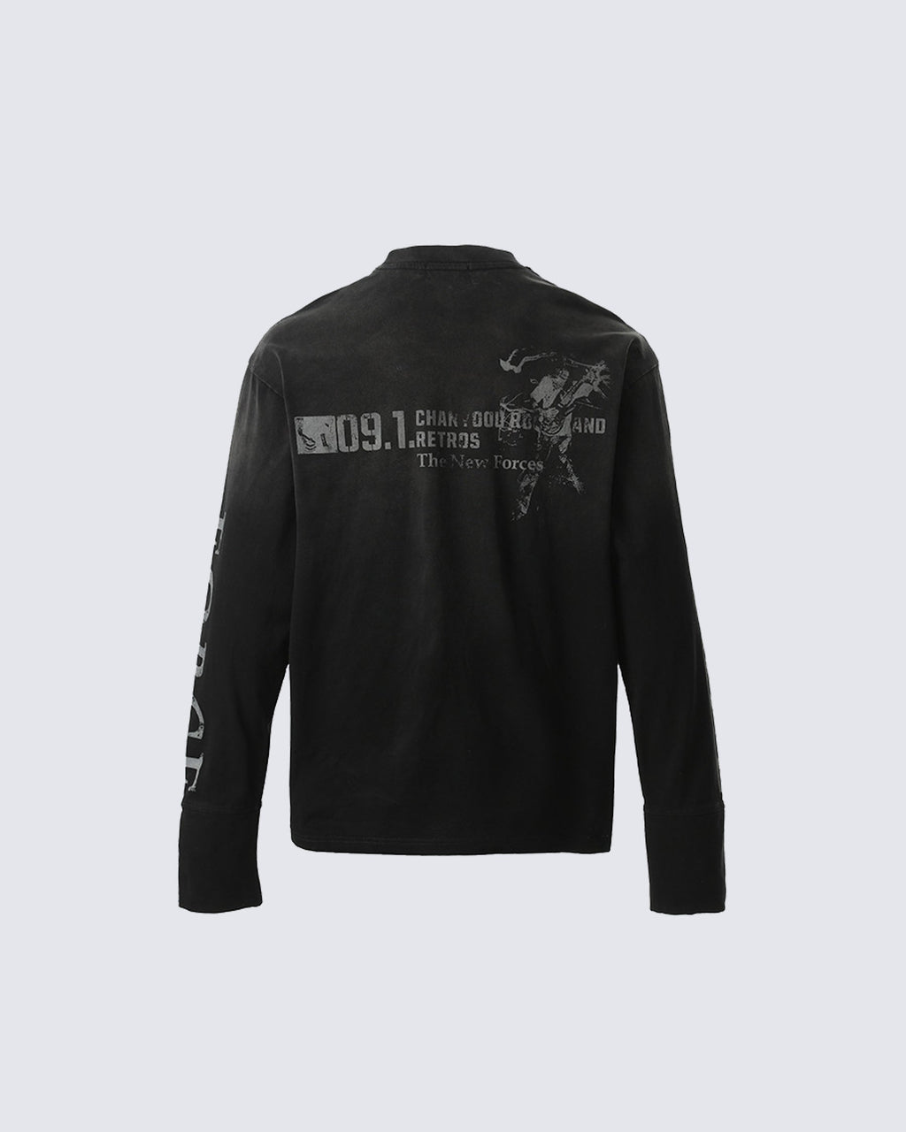 GRYFT American Vintage-Style Distressed Long-Sleeve T-Shirt