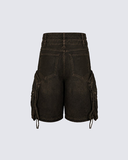 GRYFT Retro Double-Waistband Bermuda Shorts