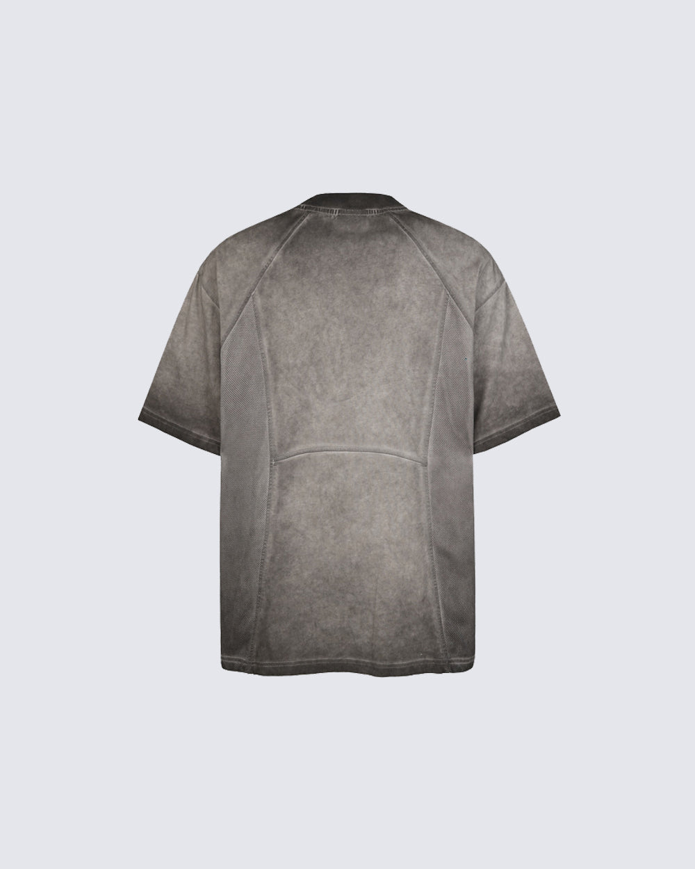 American Vintage Washed Panel Stitching Short Sleeve T-Shirt