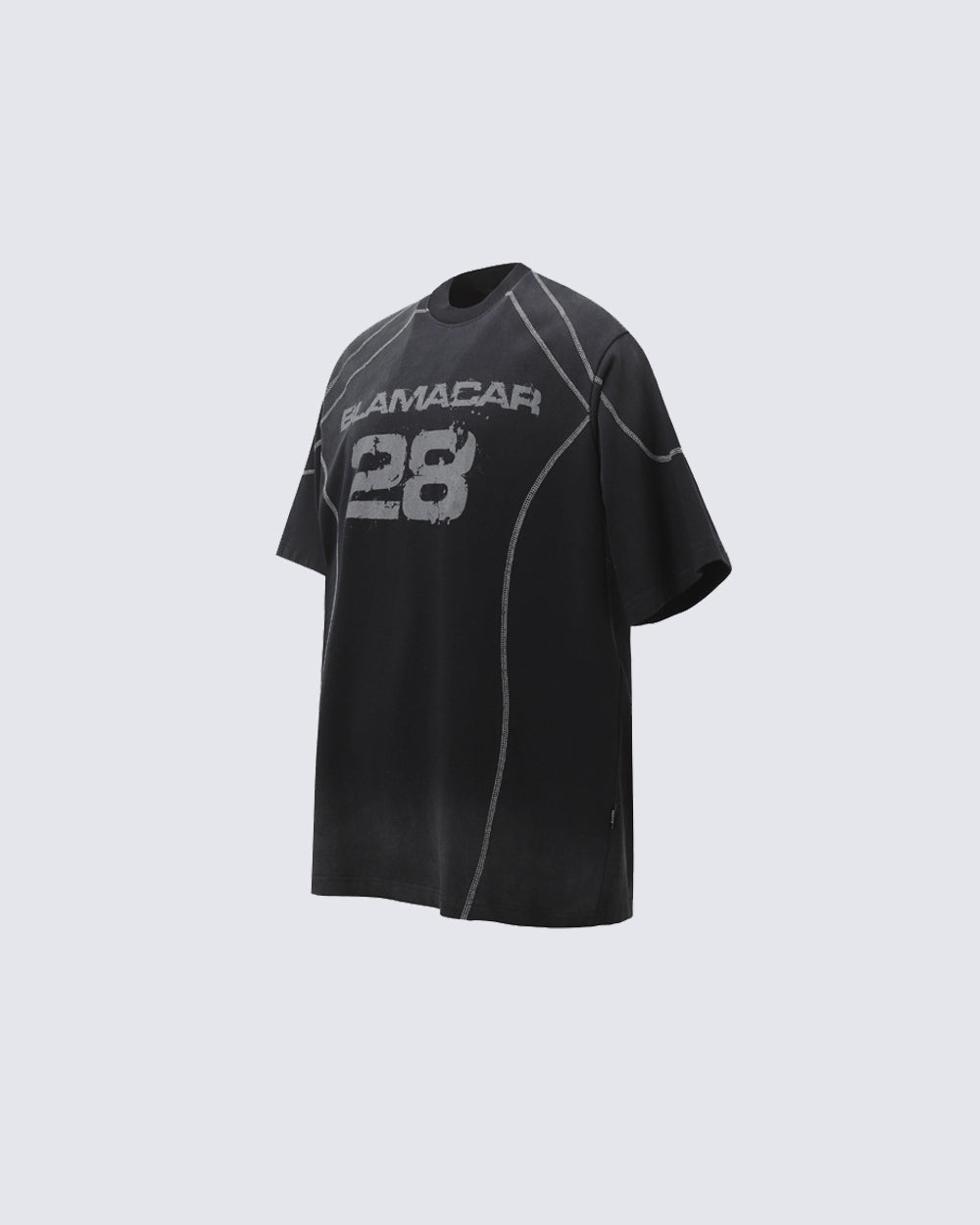 American Vintage Washed Contrast Stitch Graphic T-Shirt