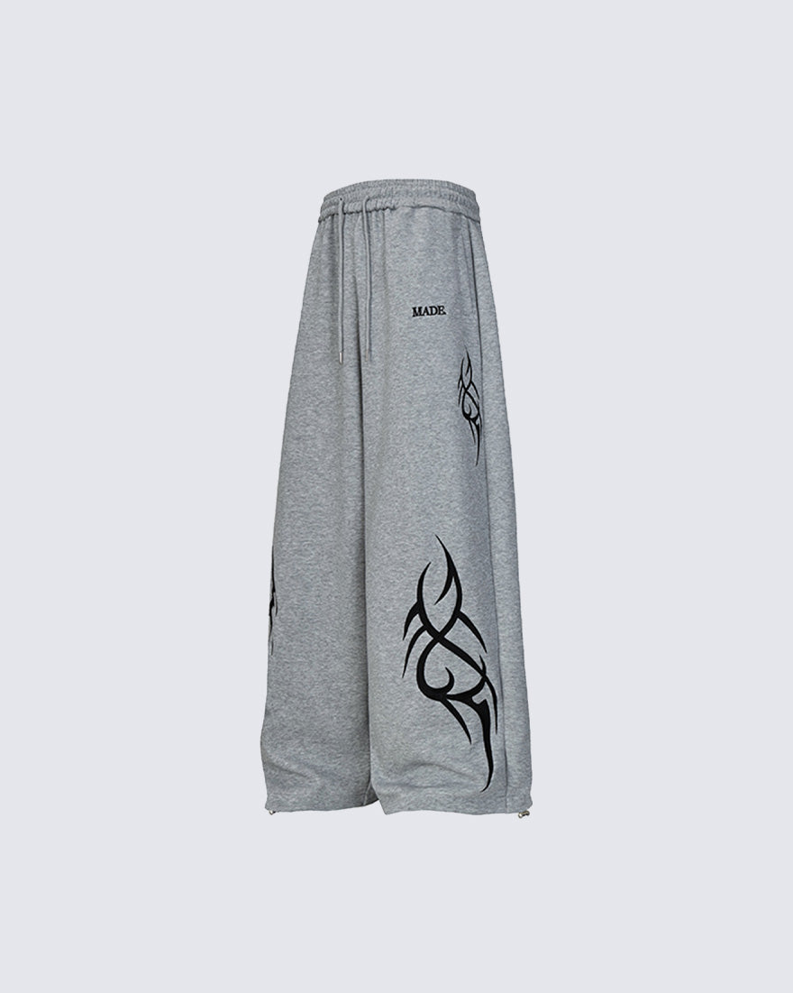 Vintage Tribal Print Relaxed Sweatpants
