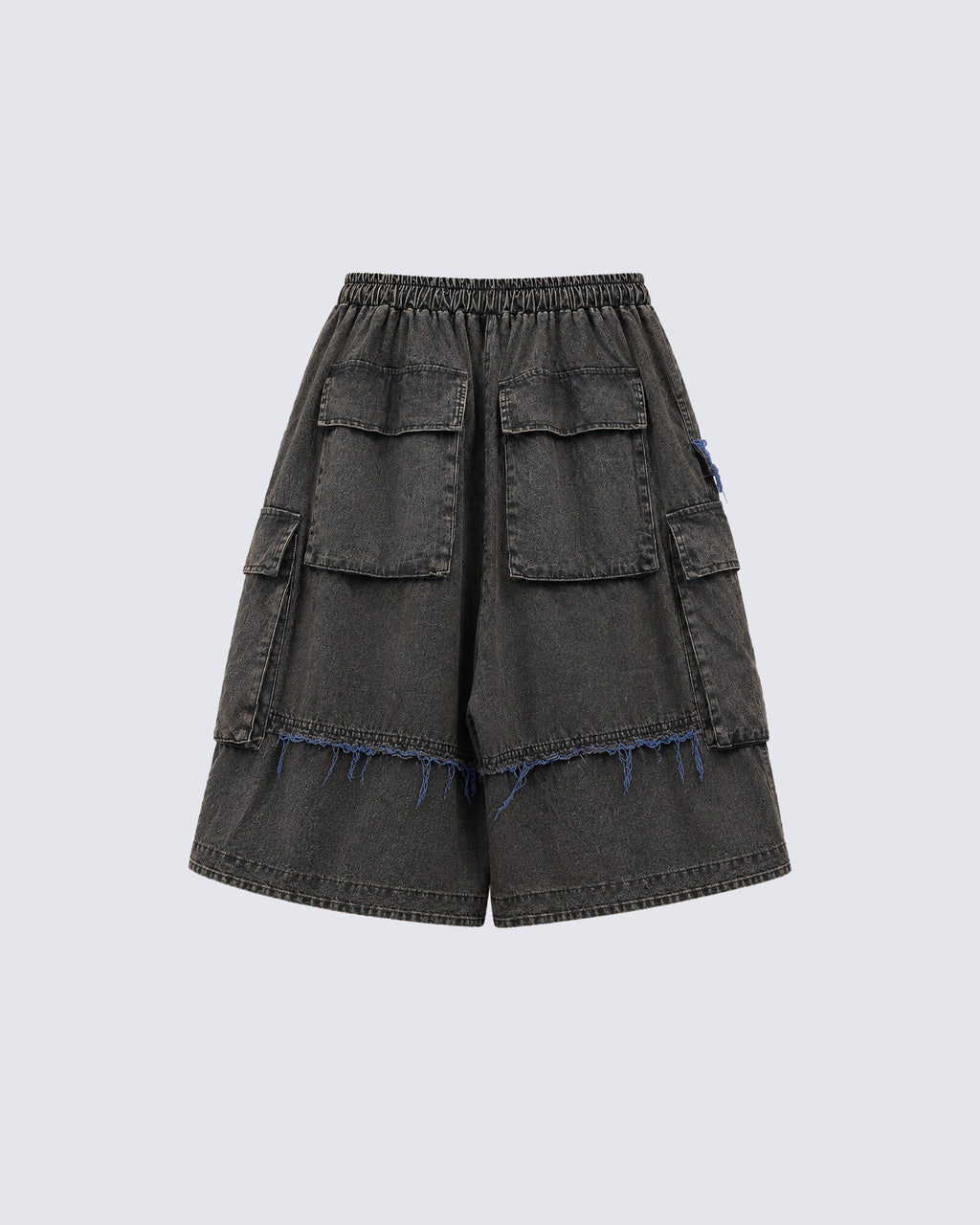 American-Style Patchwork Ripped Jeans With Frayed Edges
