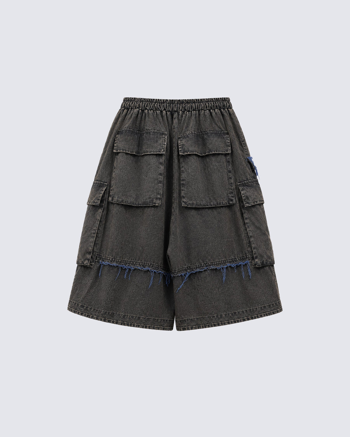 American-Style Patchwork Ripped Jeans With Frayed Edges