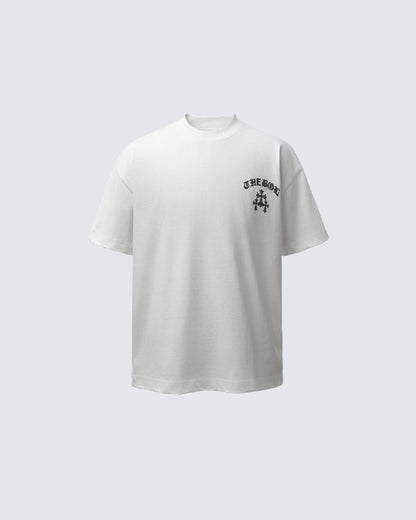 GRYFT Retro Distressed Gothic Letter Graphic T-Shirt