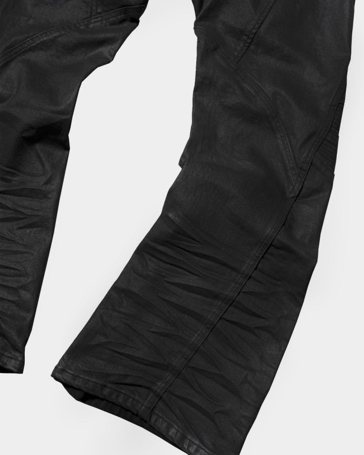 GRYFT Vintage Biker Paneled Wide-Leg Jeans