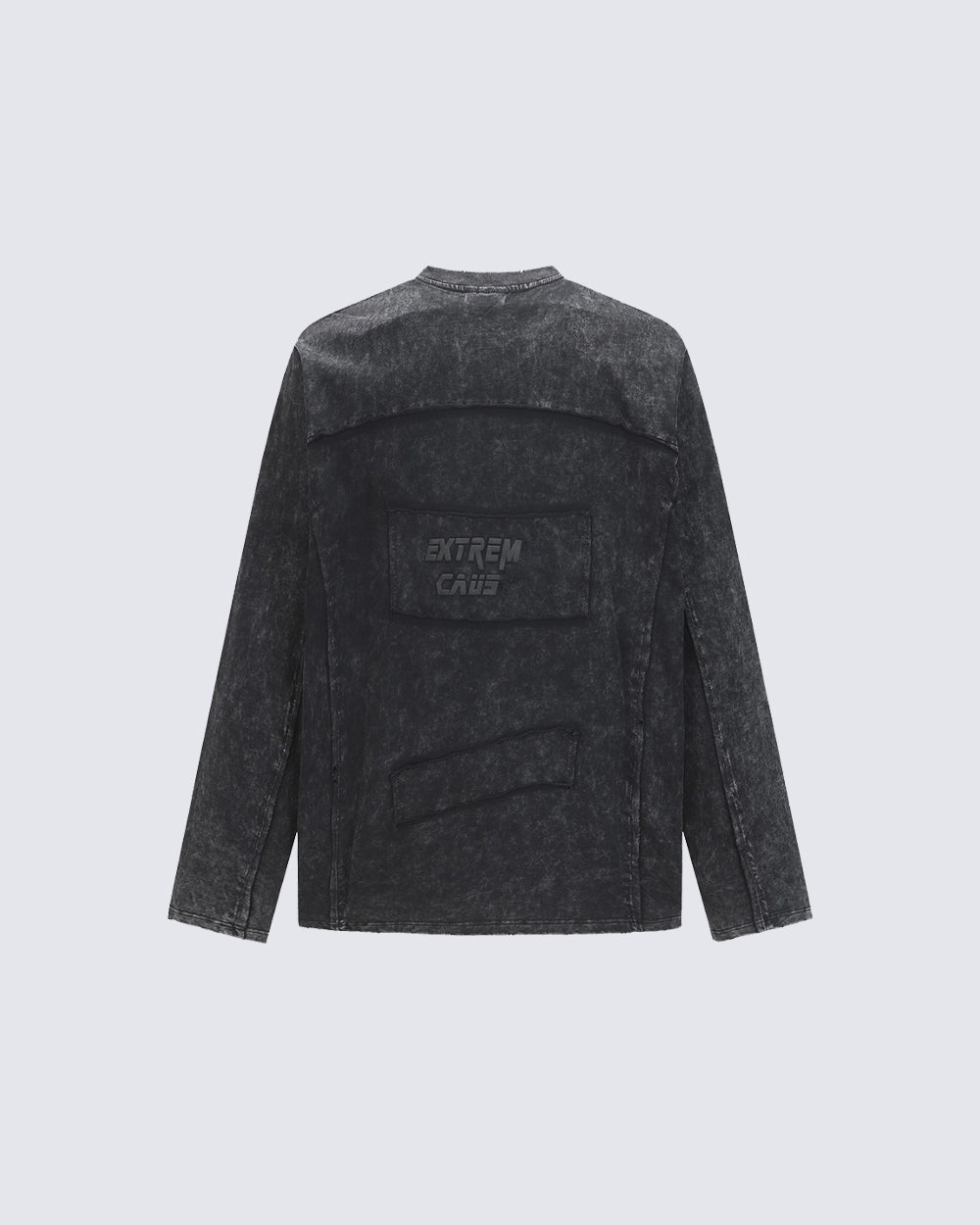 GRYFT Simple Washed Panel Seam Long-Sleeve T-Shirt