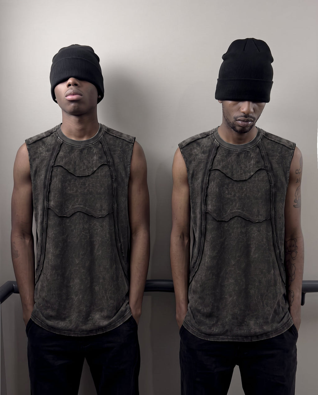 GRYFT Retro Frayed Sleeveless Vest