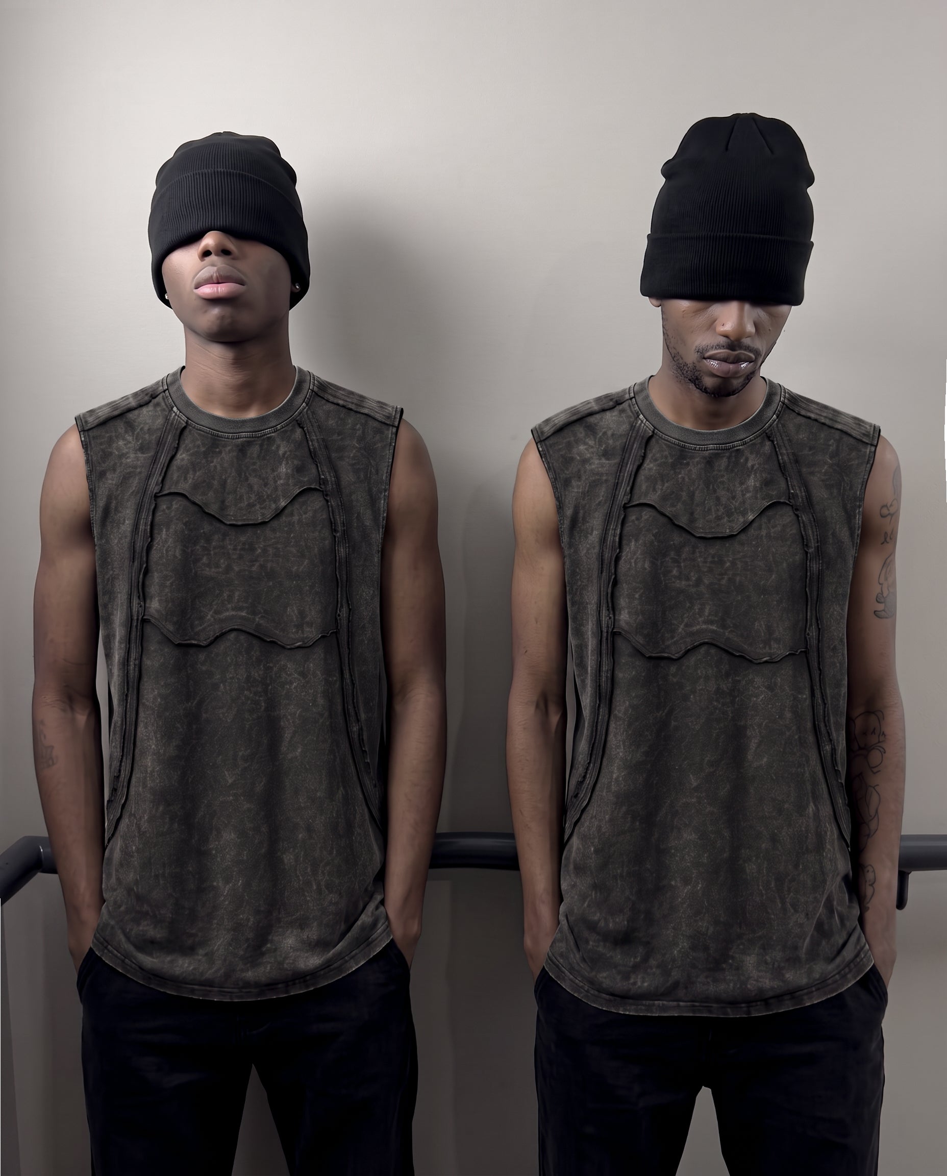 GRYFT Retro Frayed Sleeveless Vest