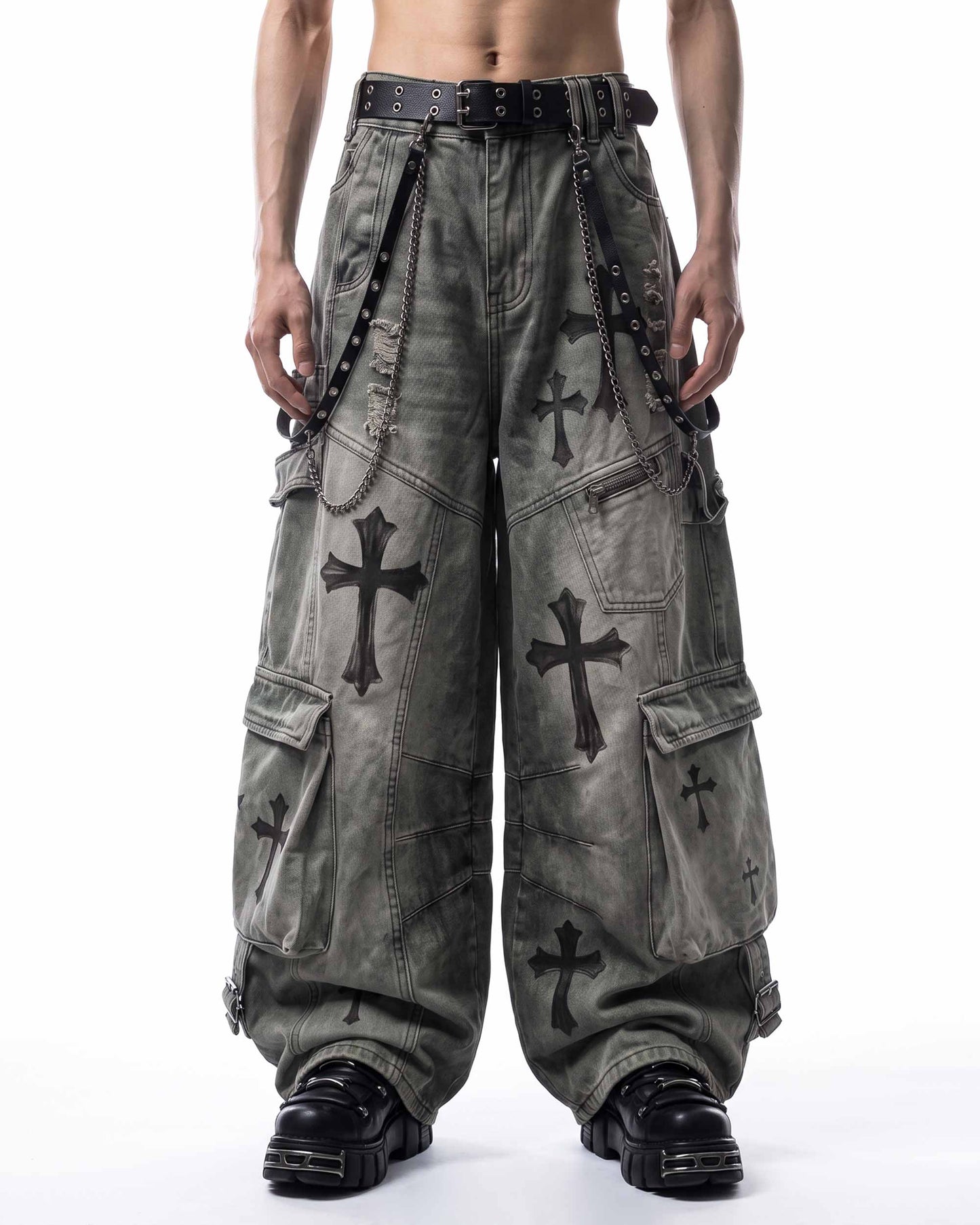 GRYFT SYMBIOTE Series | Grunge Washed Cargo Pants