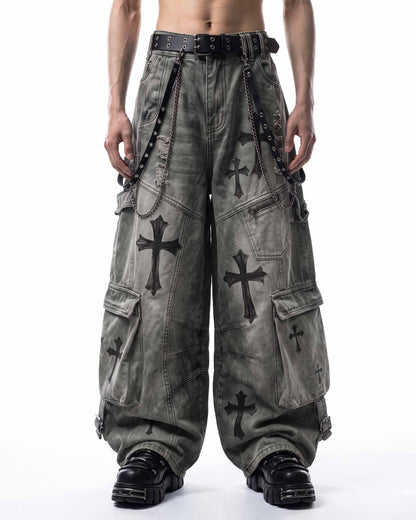 GRYFT SYMBIOTE Series | Grunge Washed Cargo Pants
