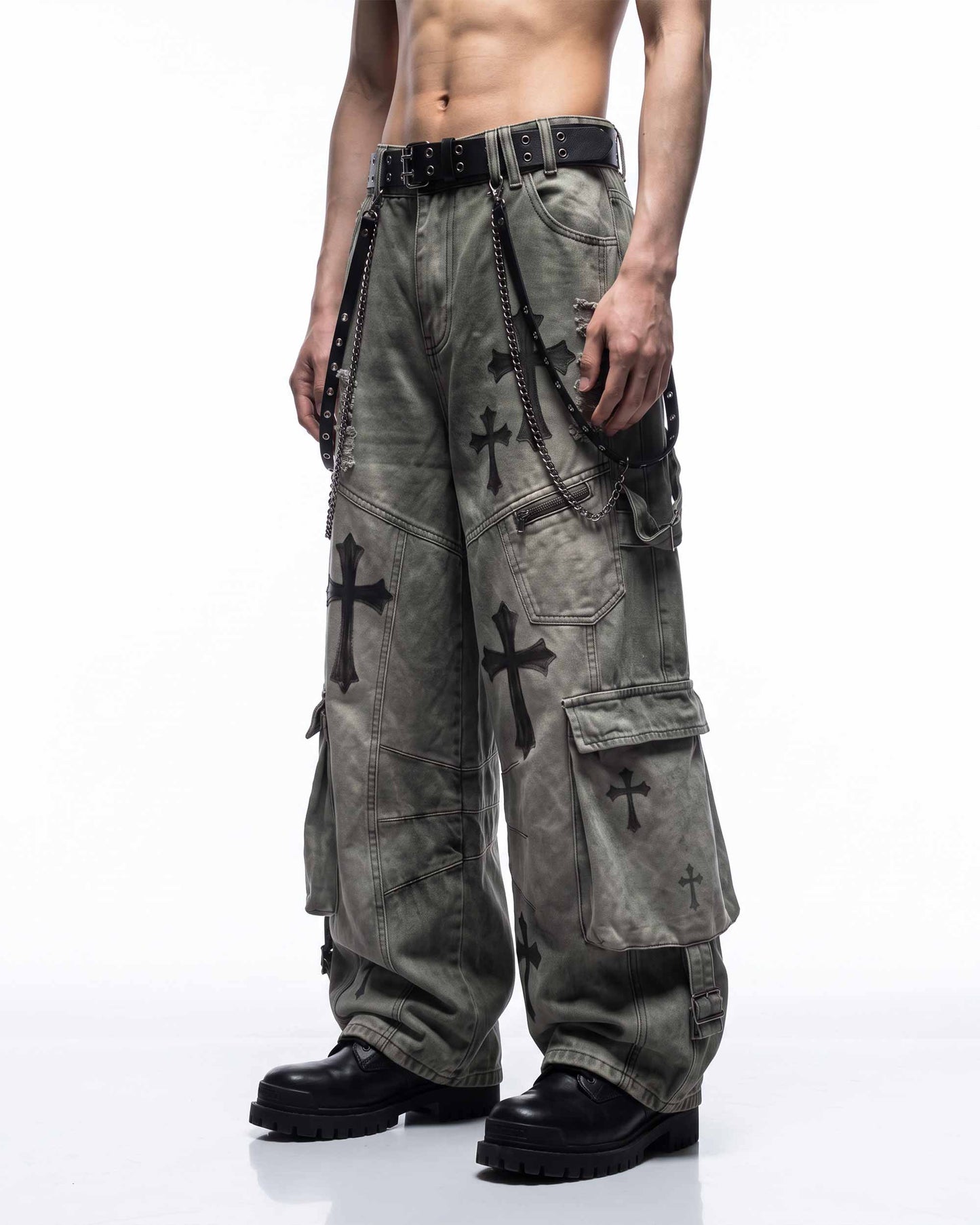 GRYFT SYMBIOTE Series | Grunge Washed Cargo Pants