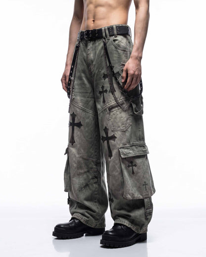 GRYFT SYMBIOTE Series | Grunge Washed Cargo Pants
