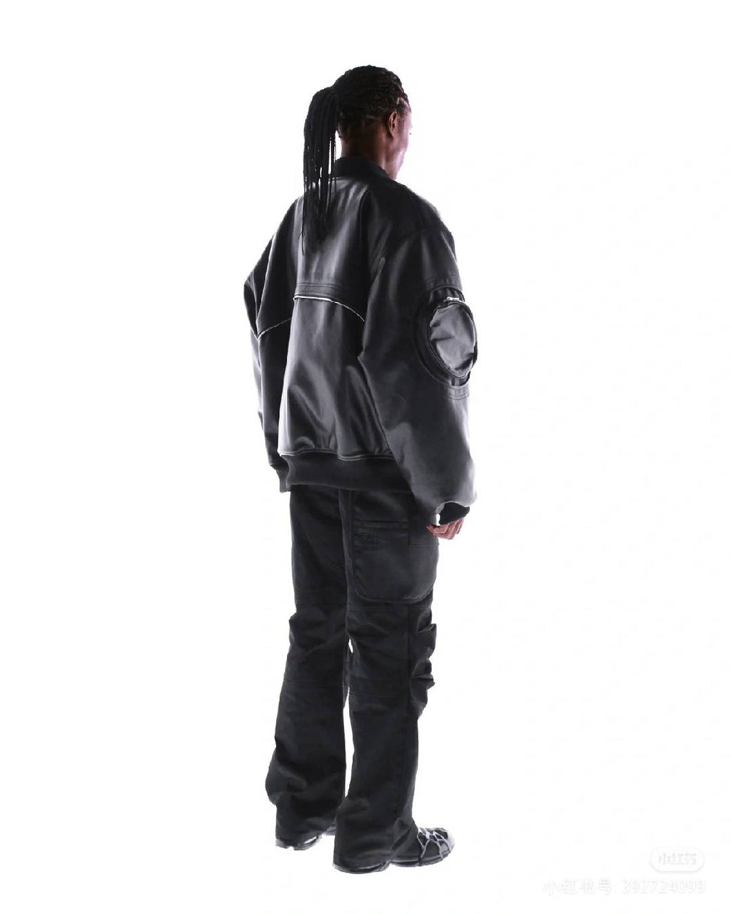 GRYFT Sleek Leather Flight Cotton Jacket