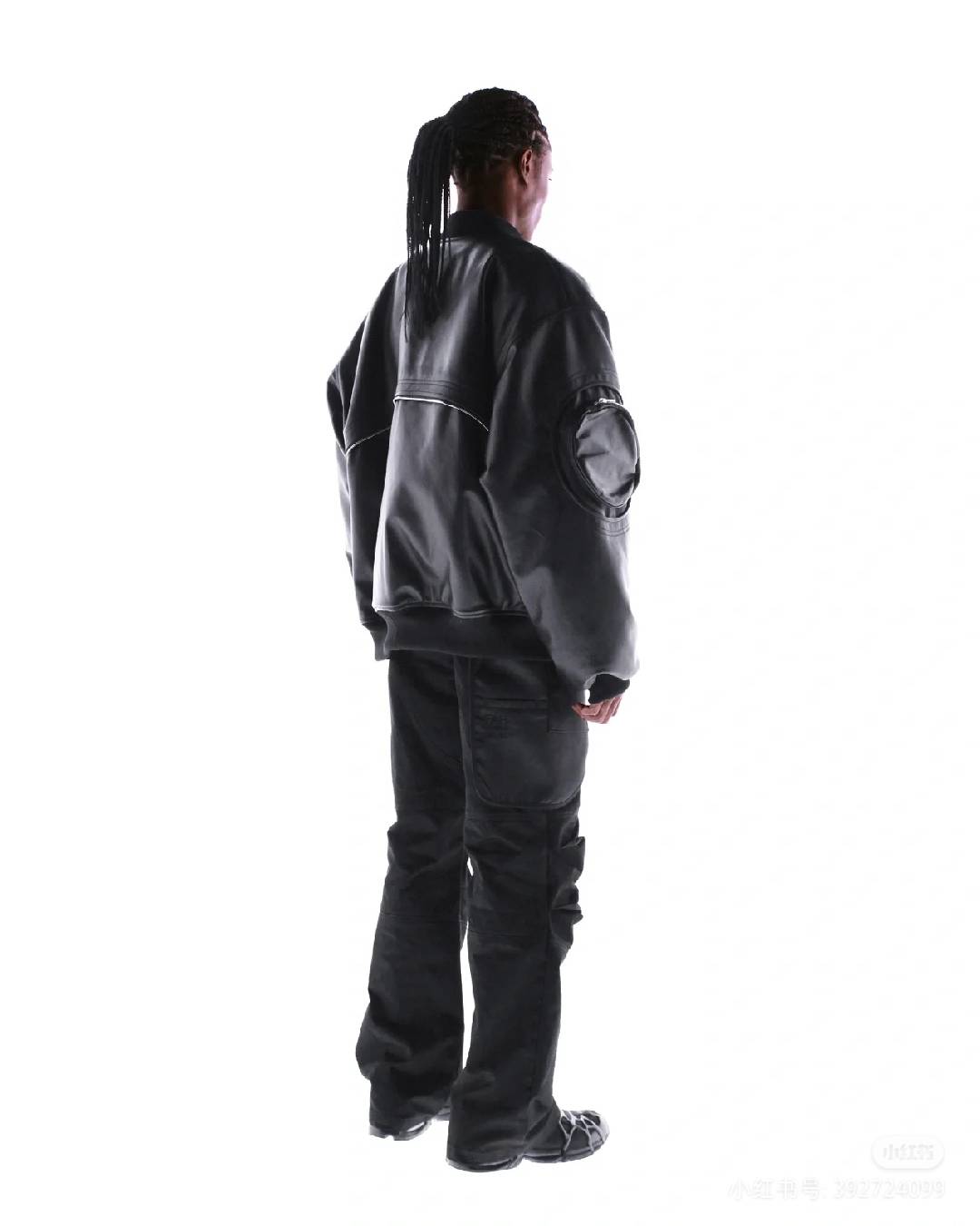 GRYFT Sleek Leather Flight Cotton Jacket