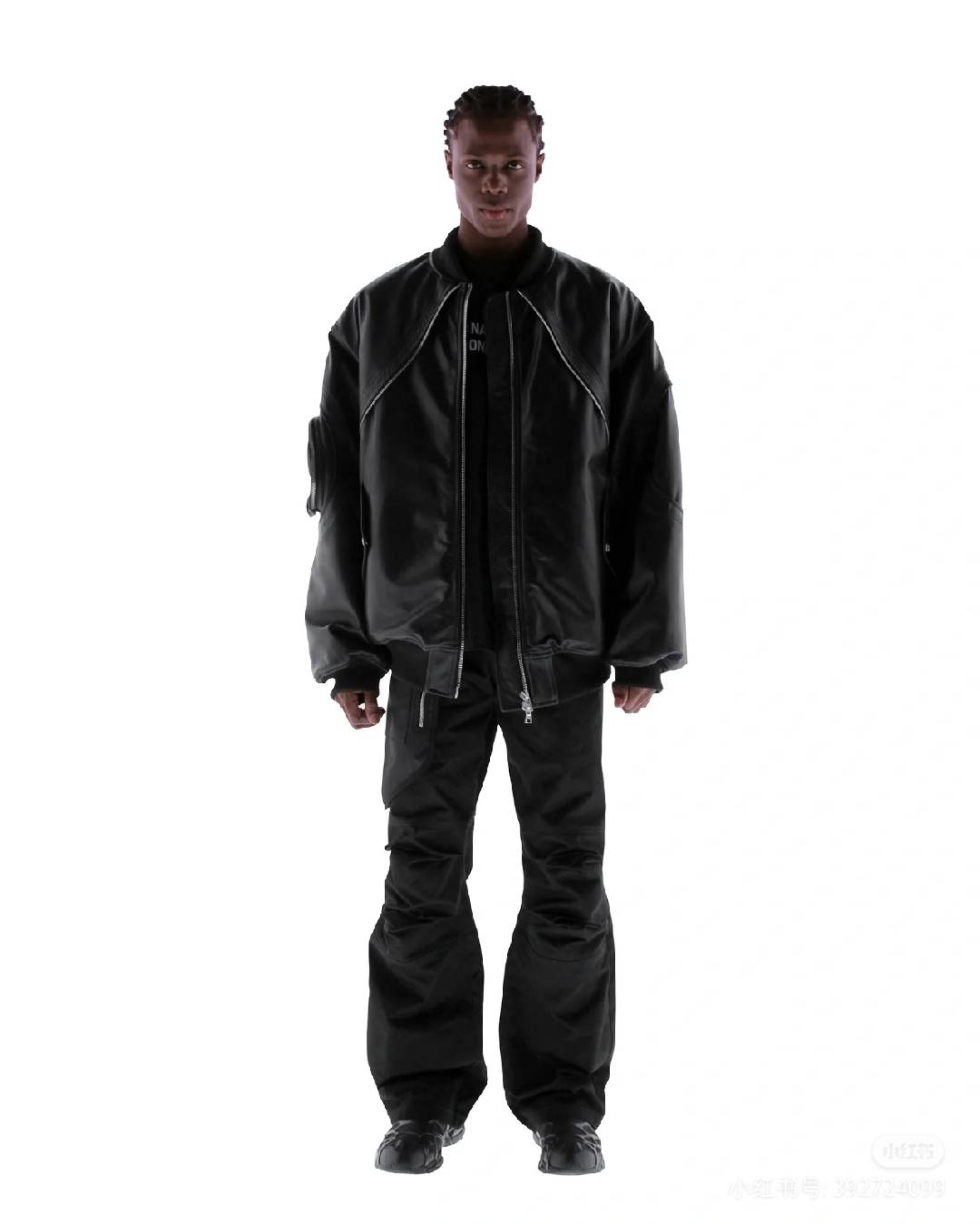 GRYFT Sleek Leather Flight Cotton Jacket