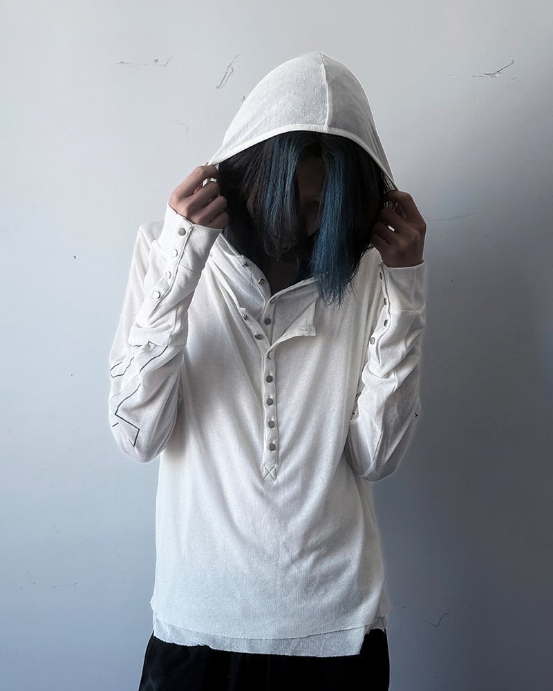Slim Fit Long Sleeve Pullover with Unique Design
