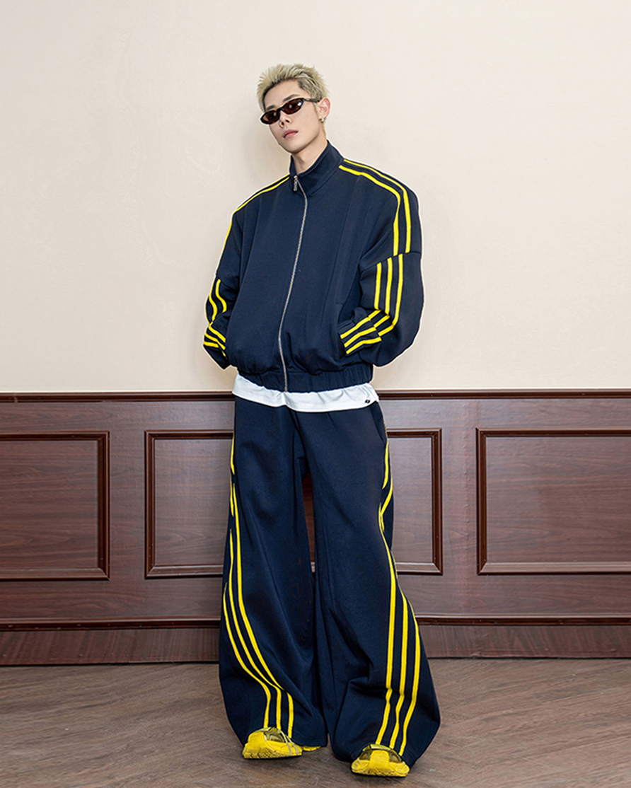 Contrast Stripe Track Jacket
