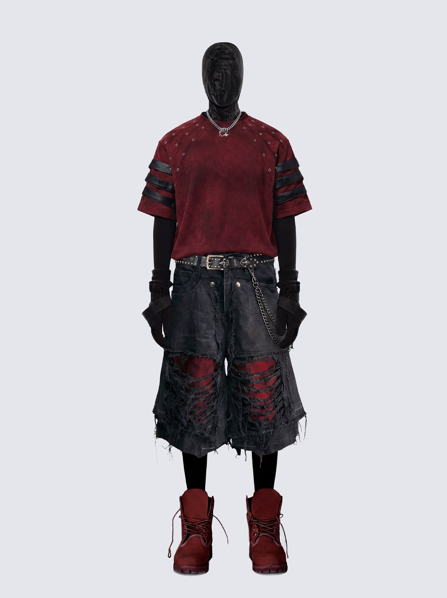New Raw Hem Ripped Black Jean Shorts