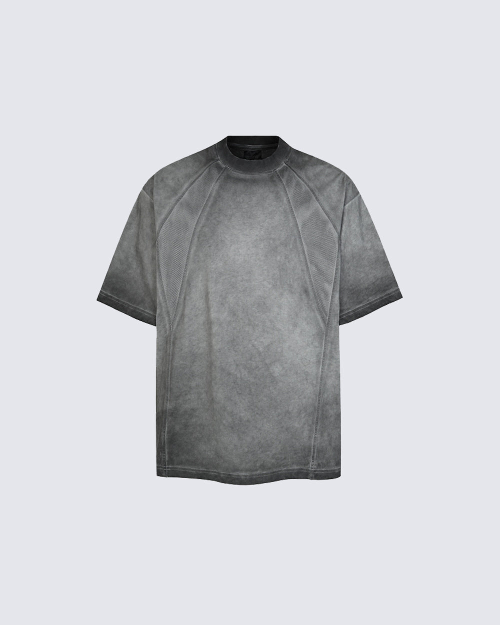 American Vintage Washed Panel Stitching Short Sleeve T-Shirt