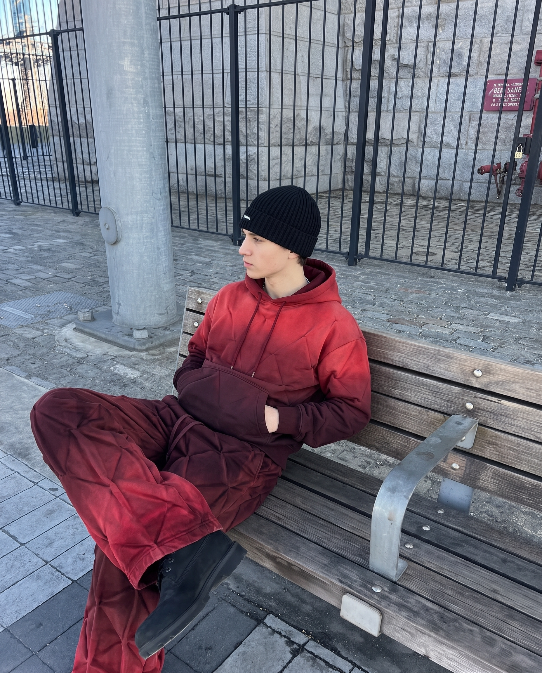 GRYFT RED RUST Series | Structural Oversized Hoodie