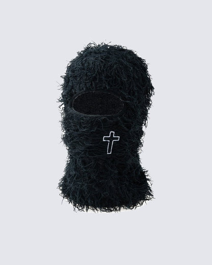 Embroidered Balaclava Knit Hat