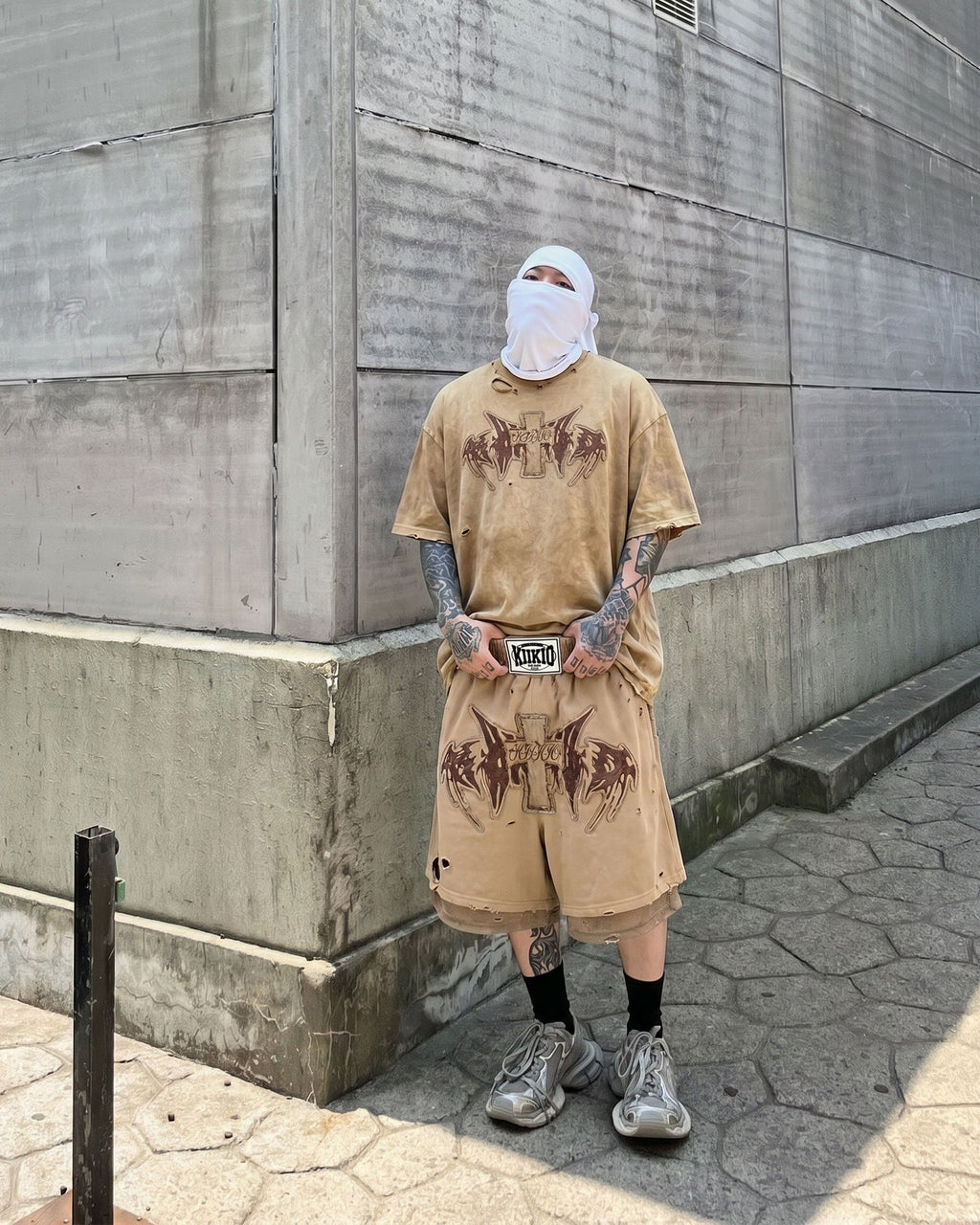 BARREN Series | Apocalyptic Pilgrimage Cross Layered Shorts