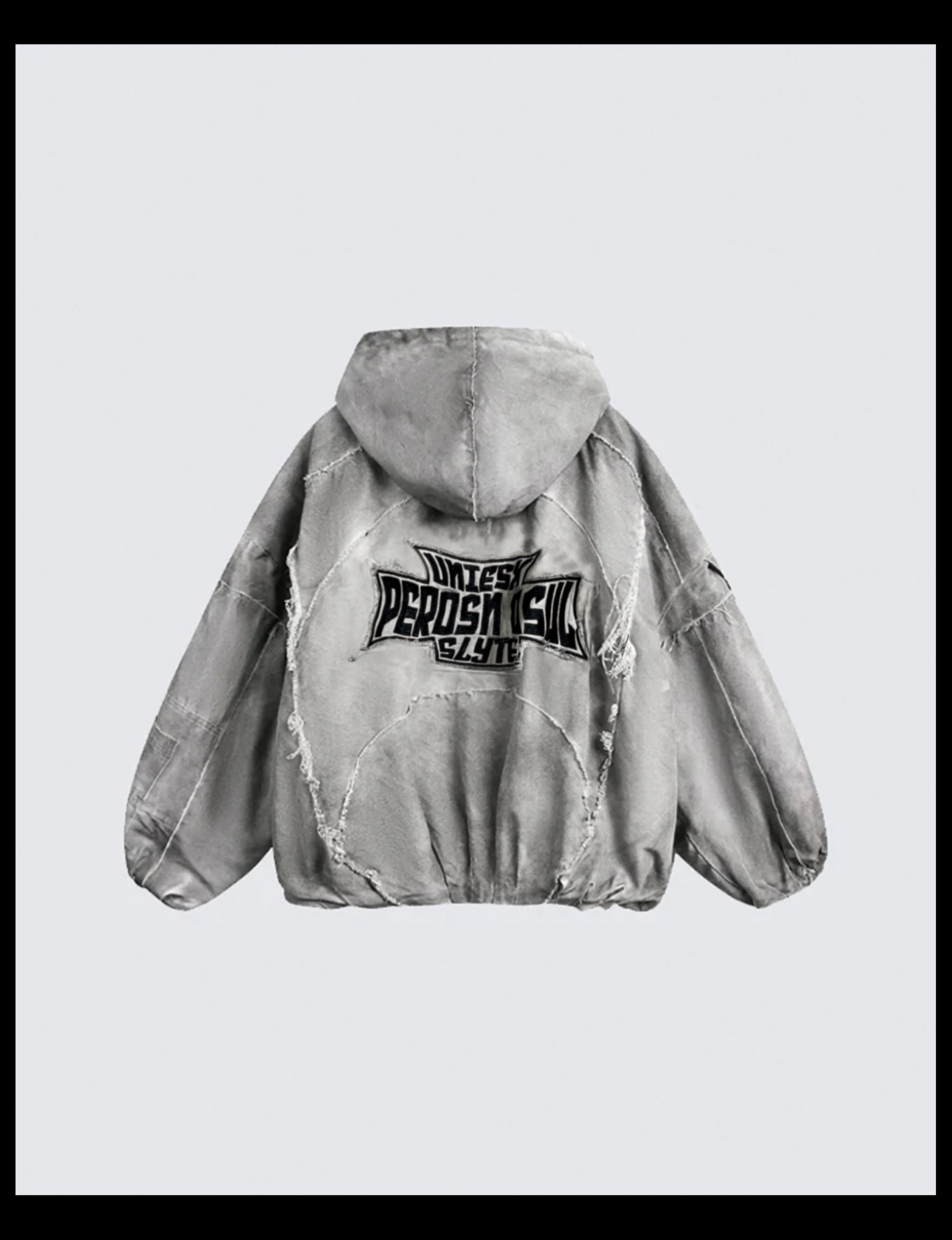 Washed Vintage Embroidered Sports Casual Tracksuit