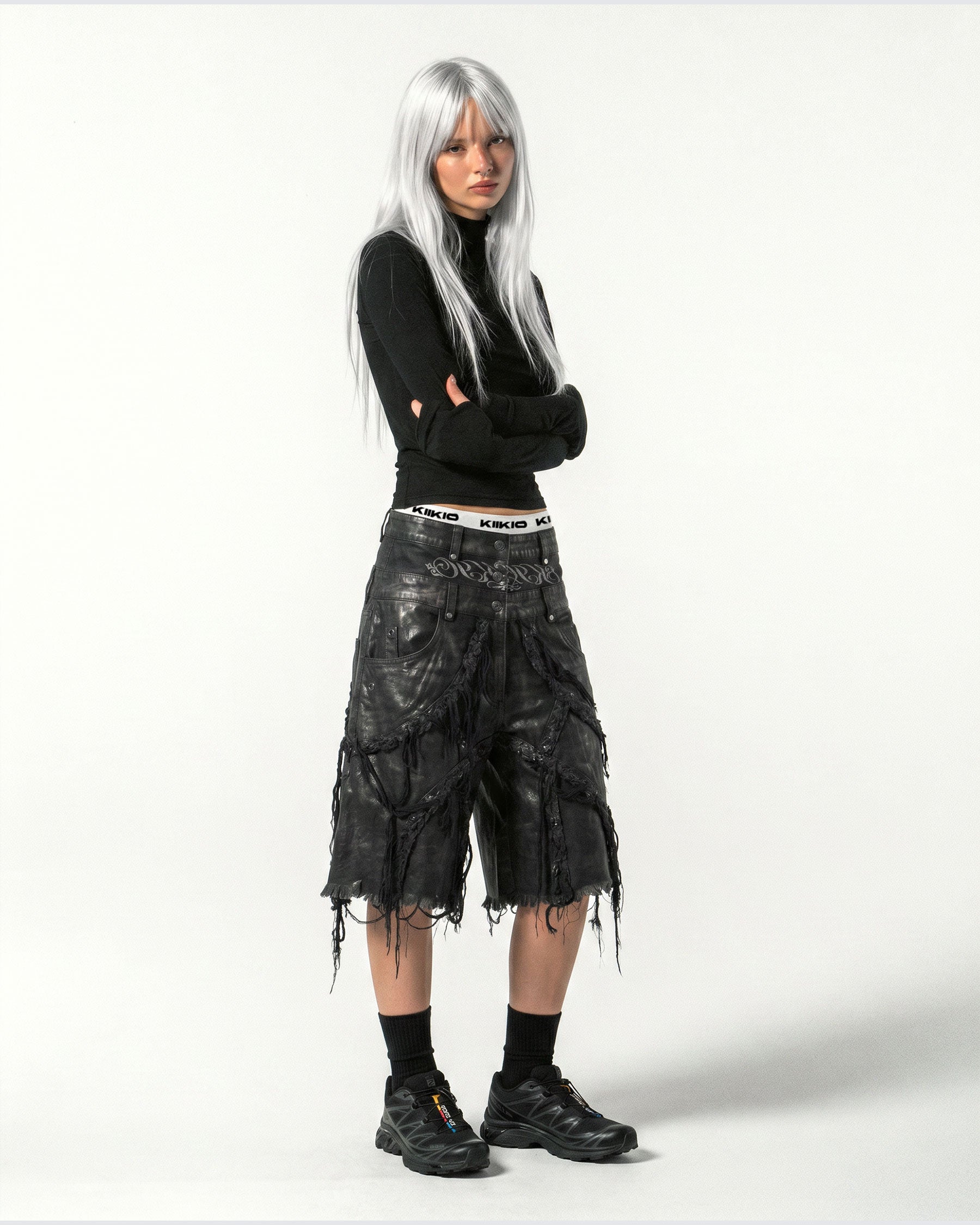 BARREN Series | Apocalyptic Pilgrimage Distressed Wide Shorts