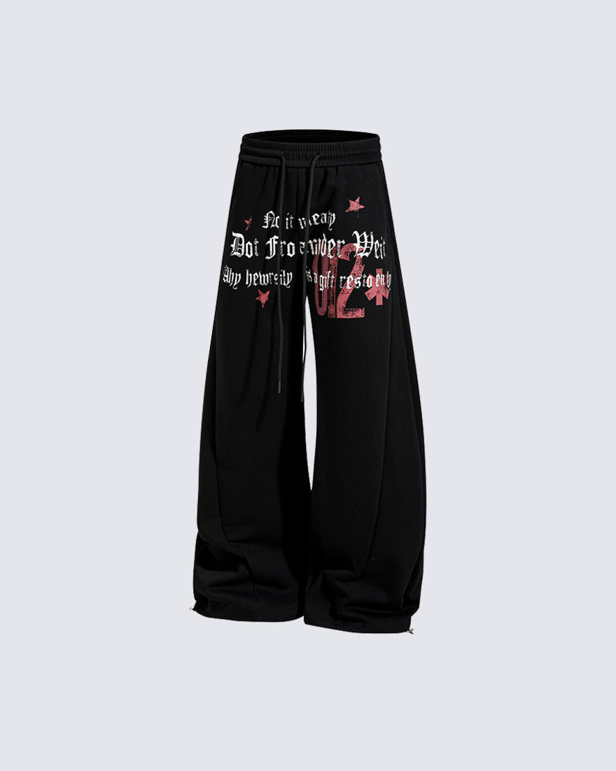 American Retro Street Graphic Star Print Sweatpants