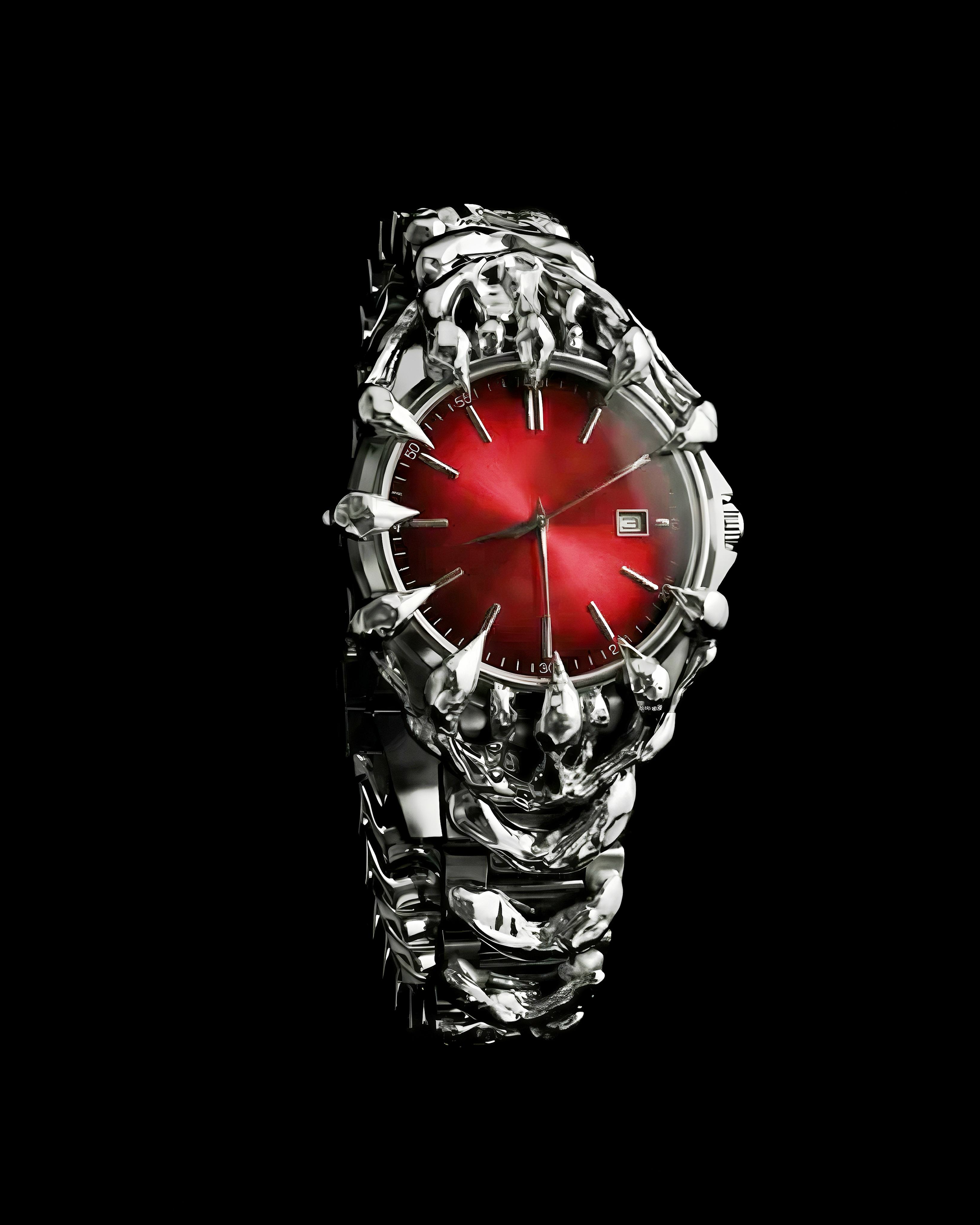 Futuristic Sculptural Metal Watch
