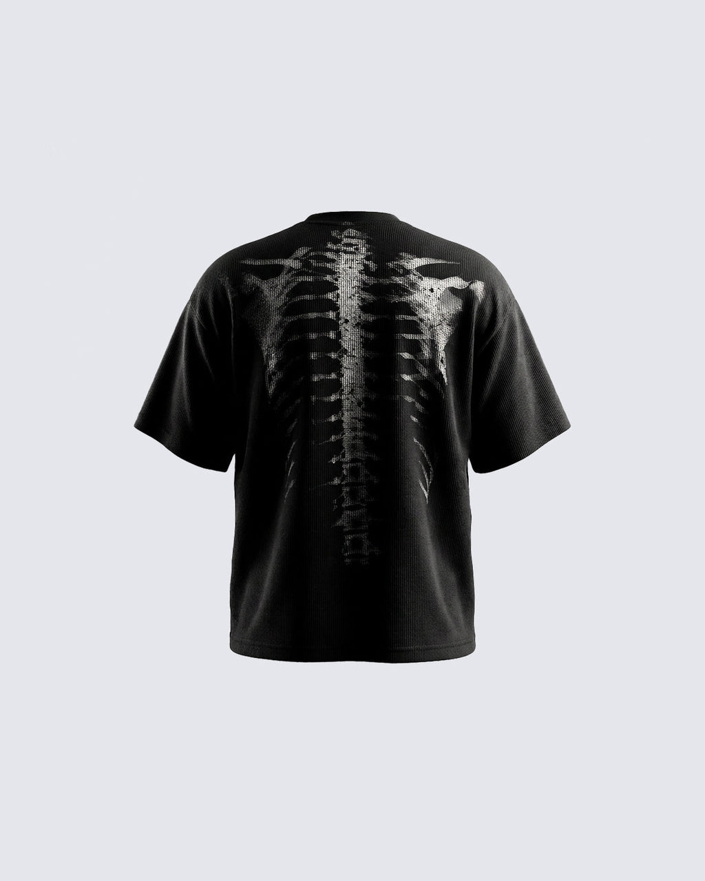 GRYFT Skull Print Waffle T-Shirt