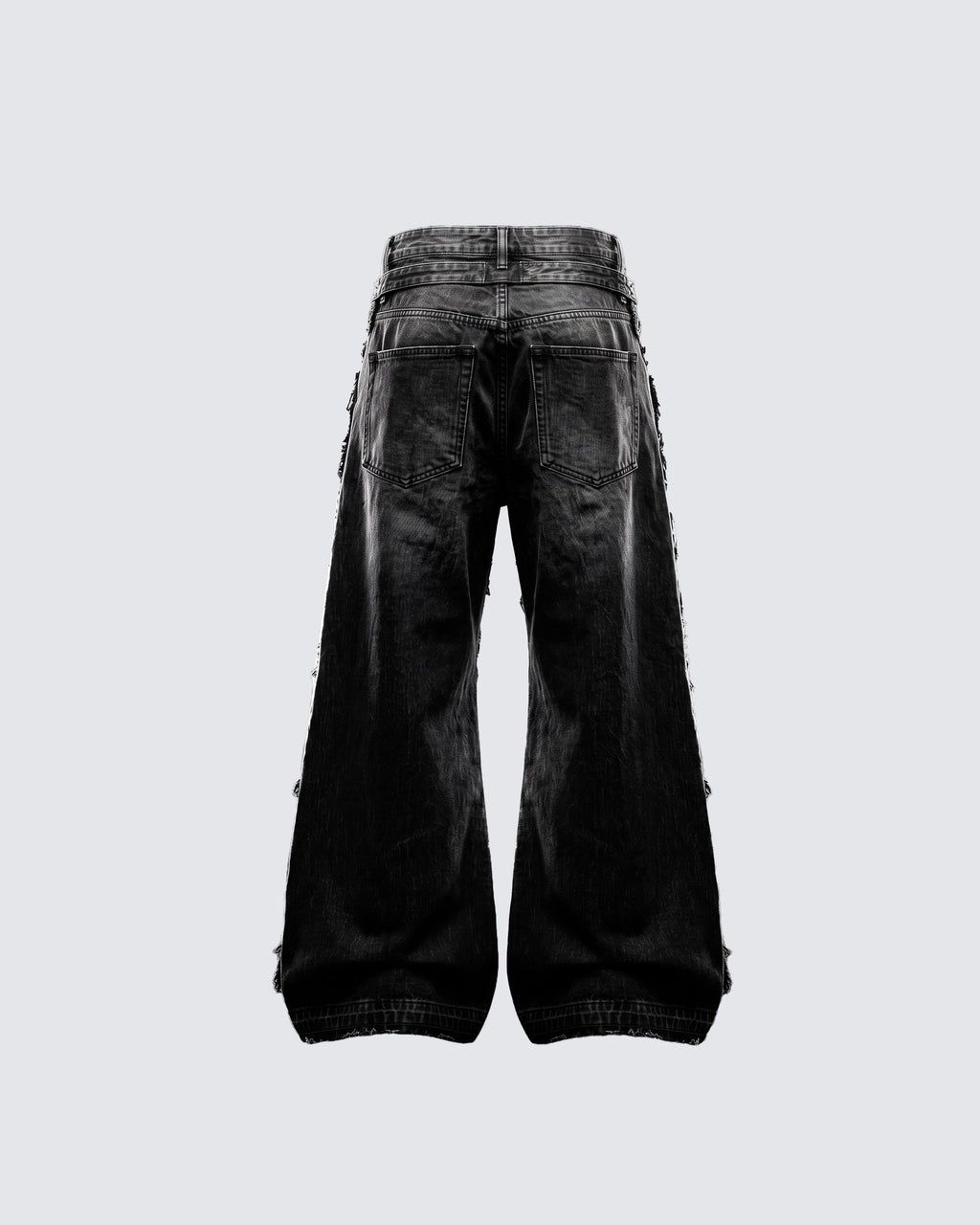 GRYFT RED RUST Series | Distressed Wide Leg Jeans