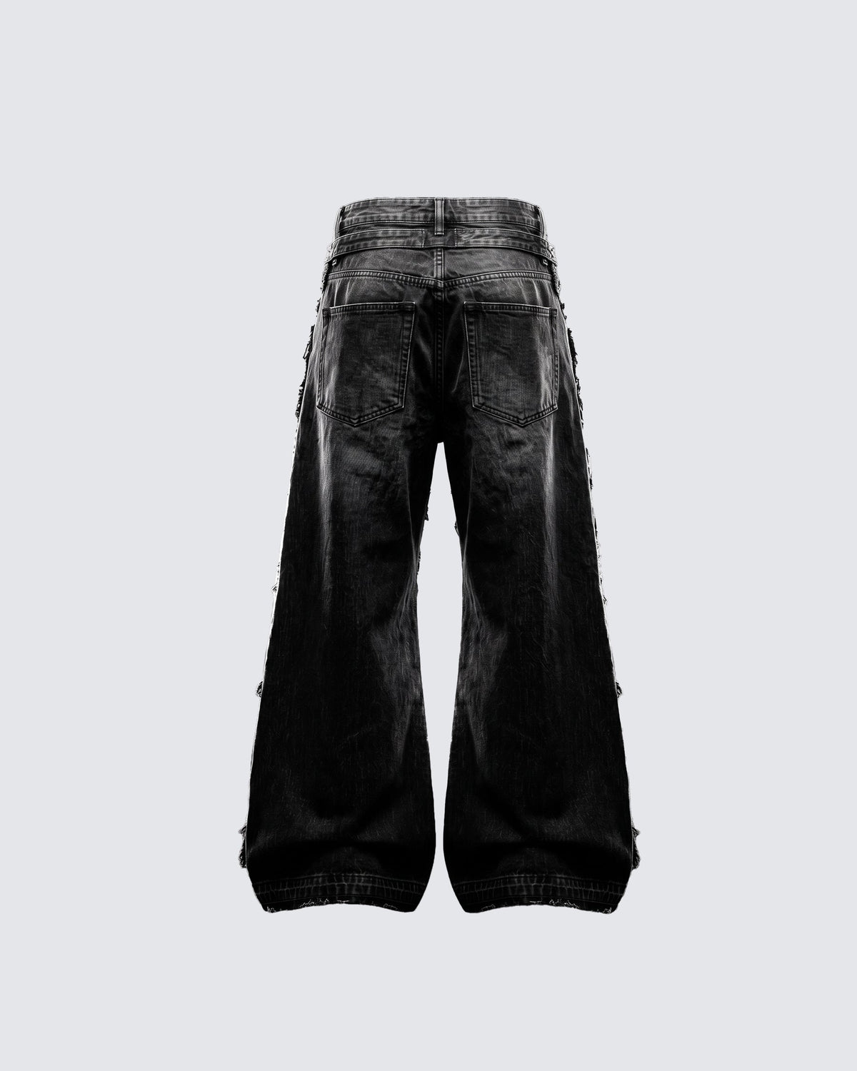 GRYFT RED RUST Series | Distressed Wide Leg Jeans