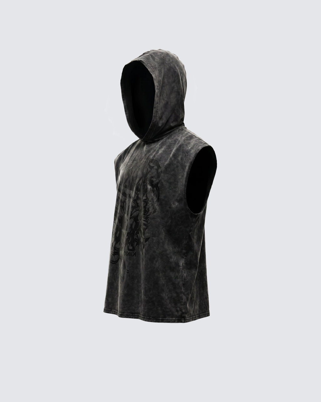 GRYFT-New Washed Hooded Sleeveless Top