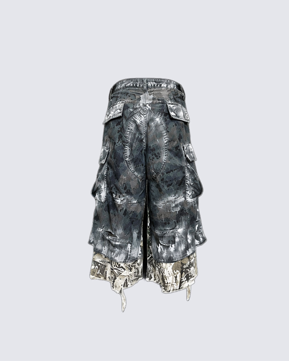 GRYFT Grunge Layered Shorts