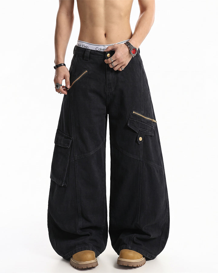 GRYFT Utility Zipper Multi-Pocket Baggy Cargo Pants